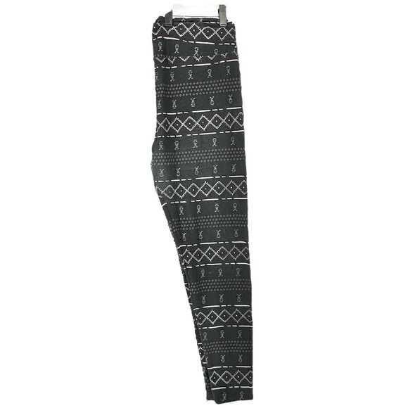 LuLaRoe Leggings Womens Tall and Curvy Black White Geometric Print Stretchy Soft - Picture 8 of 9